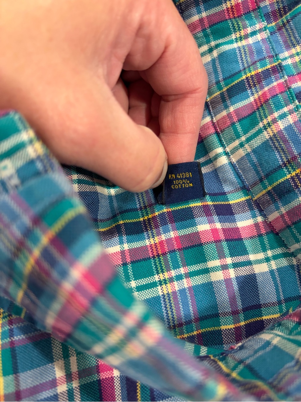 Ralph Lauren Men’s Large Classic Fit Plaid Button Down Shirt Multicolor - Picture 7 of 7